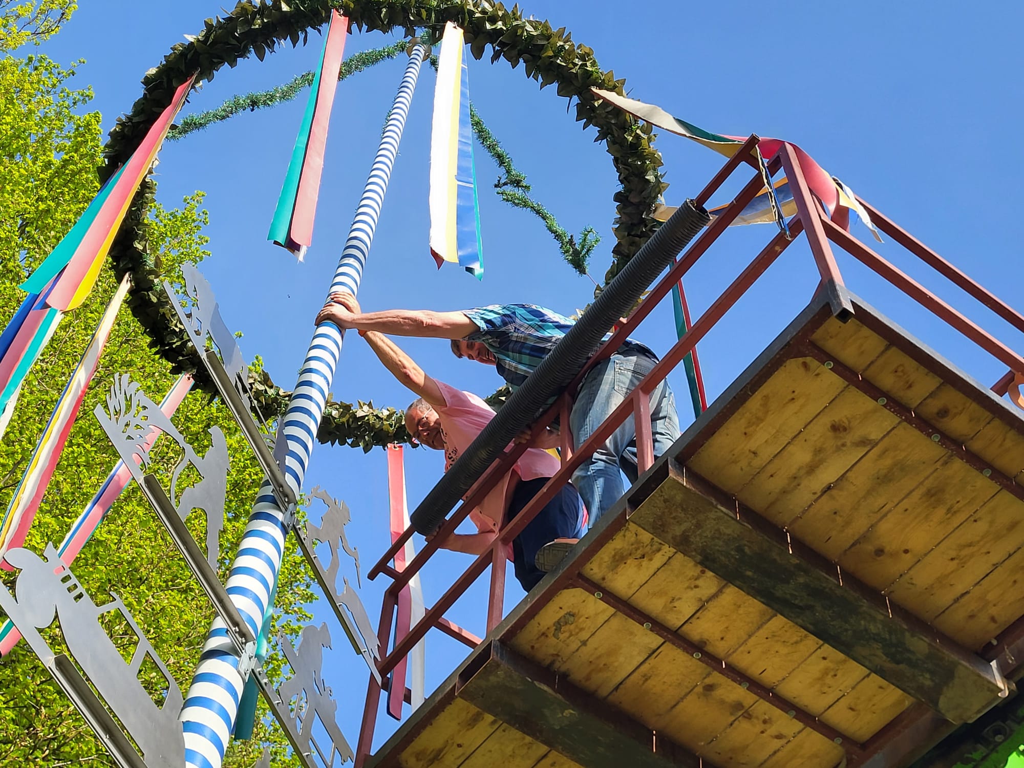 Maibaum aufstellen